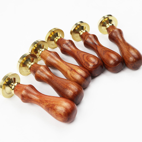 Fire paint seal, sealing wax seal, sealing seal, letter blessing, copper seal head, rosewood handle