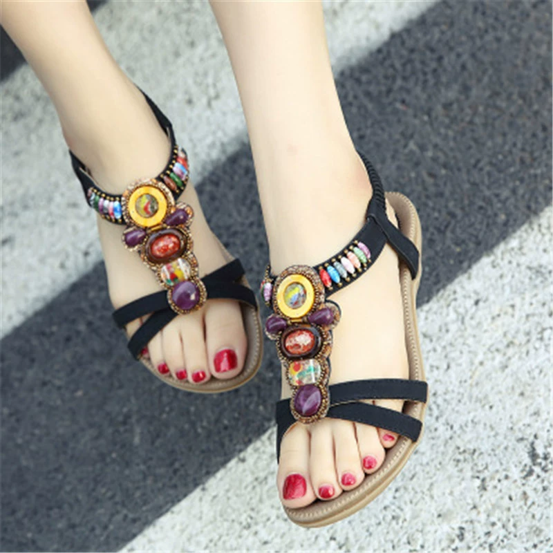 Ethnic sandals, footwear, boho style, plus size