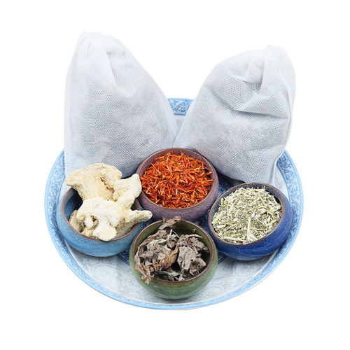 Foot bath bag, moxa leaf, saffron, ginger and motherwort, four-in-one foot bath bag, wholesale warm menstrual bath powder bath bag