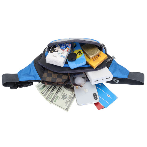 Universal Men and Women Multifunctional Large Capacity Waterproof Outdoor Sports Hip Bag Fashion Casual Crossbody Bag Cash Bag