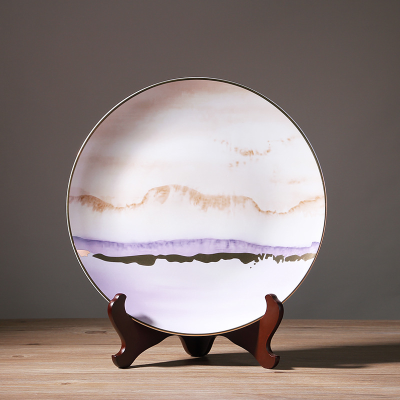 Nuevo chino cerámica Colgante placa artesanía decoración del hogar placa negocio aniversario regalo personalización al por mayor