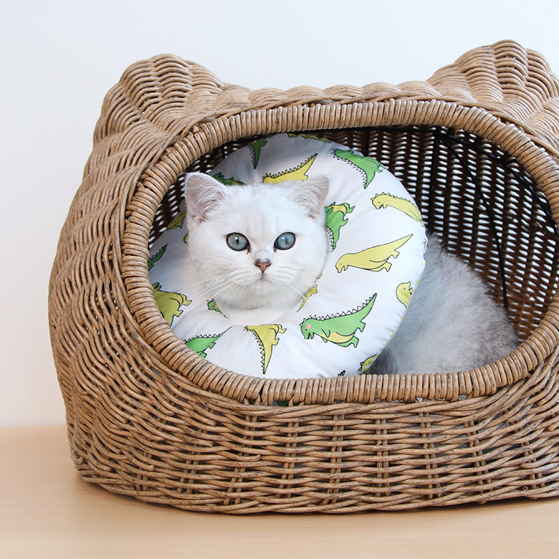 Nuevo gato Elizabeth anillo suave algodón capas de cabeza para mascotas perros gatos Elizabeth anillo collar gato