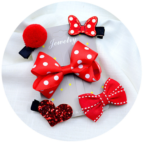 New Korean handmade foreign trade children's headwear gift set baby girl flower crown all-inclusive hair clip J87