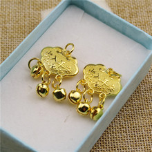 宝宝长命锁项坠 展销会礼品 仿925儿童银锁母婴宝宝店礼品