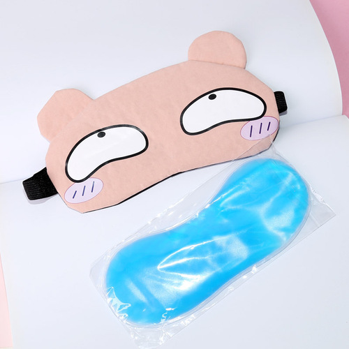 New style eye mask, cartoon cute eye mask with ice pack, Korean version for boys and girls, blackout hot and cold dual-use ice pack eye mask