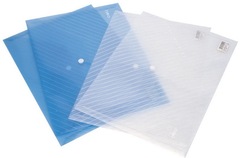 Deli 5501 Document Folder, A4 Transparent Snap-Button Official Document Bag, File Folder, Data Bag, Document Sleeve