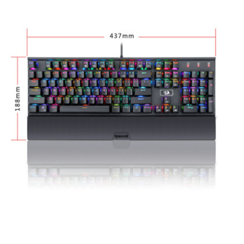 Factory direct Redragon Red Dragon K567RGB wired mechanical keyboard Green shaft colorful luminous game keyboard
