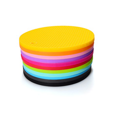 60g Round Honeycomb Silicone Mat Cup Mat Plate Mat Bowl Mat Waterproof Anti-overflow Thick Heatproof Silicone Round Mat