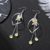 Hypoallergenic universal fashionable earrings with tassels, silver 925 sample, Korean style, internet celebrity, simple and elegant design