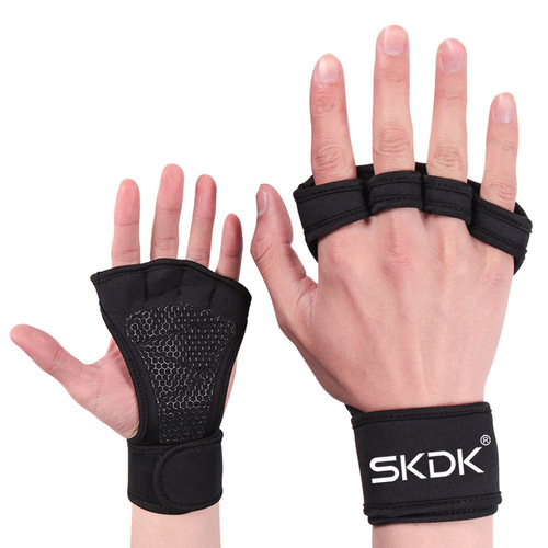 Fitness palm gloves, equipment, non-slip wrist guards, bench press, pull-up horizontal bar, pull-up deadlift with grip belt for men and women
