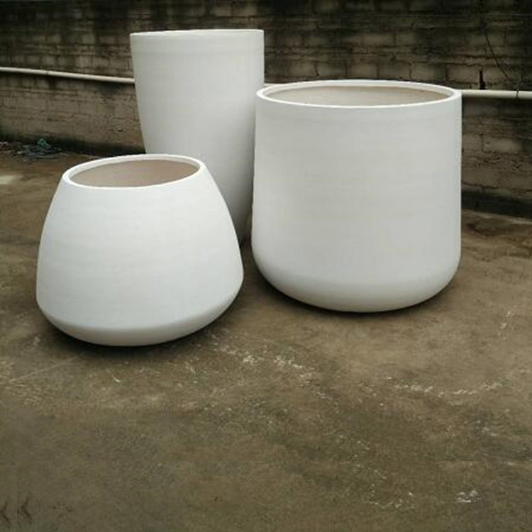 Chinoiserie Matte Big Belly Gardening Flower Pot, Biodegradable Cement Flower Pot Customization, Fiberglass Flower Pot Manufacturer
