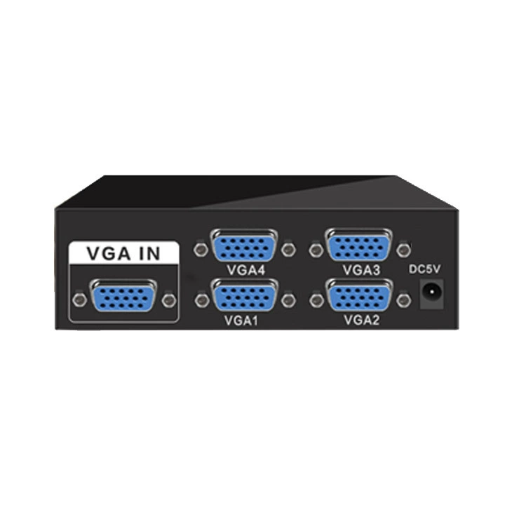 VGA splitter one point four computer TV splitter 1 into 4 out VGA splitter screen splitter