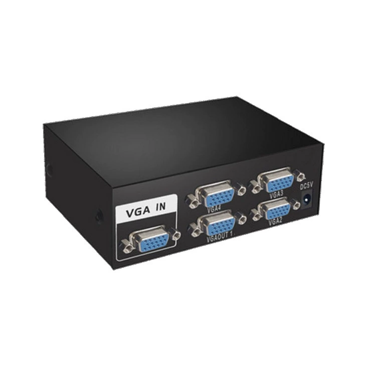 VGA splitter one point four computer TV splitter 1 into 4 out VGA splitter screen splitter