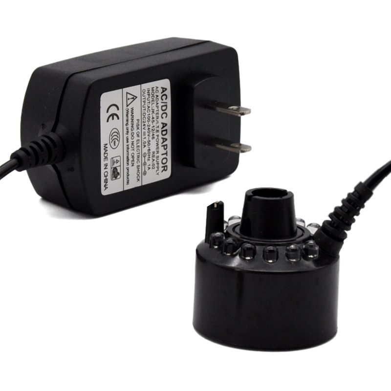 Balcony landscaping water mist fogging plastic 12 lamp atomizing head DIY humidification incubation constant humidity atomizer Mini small