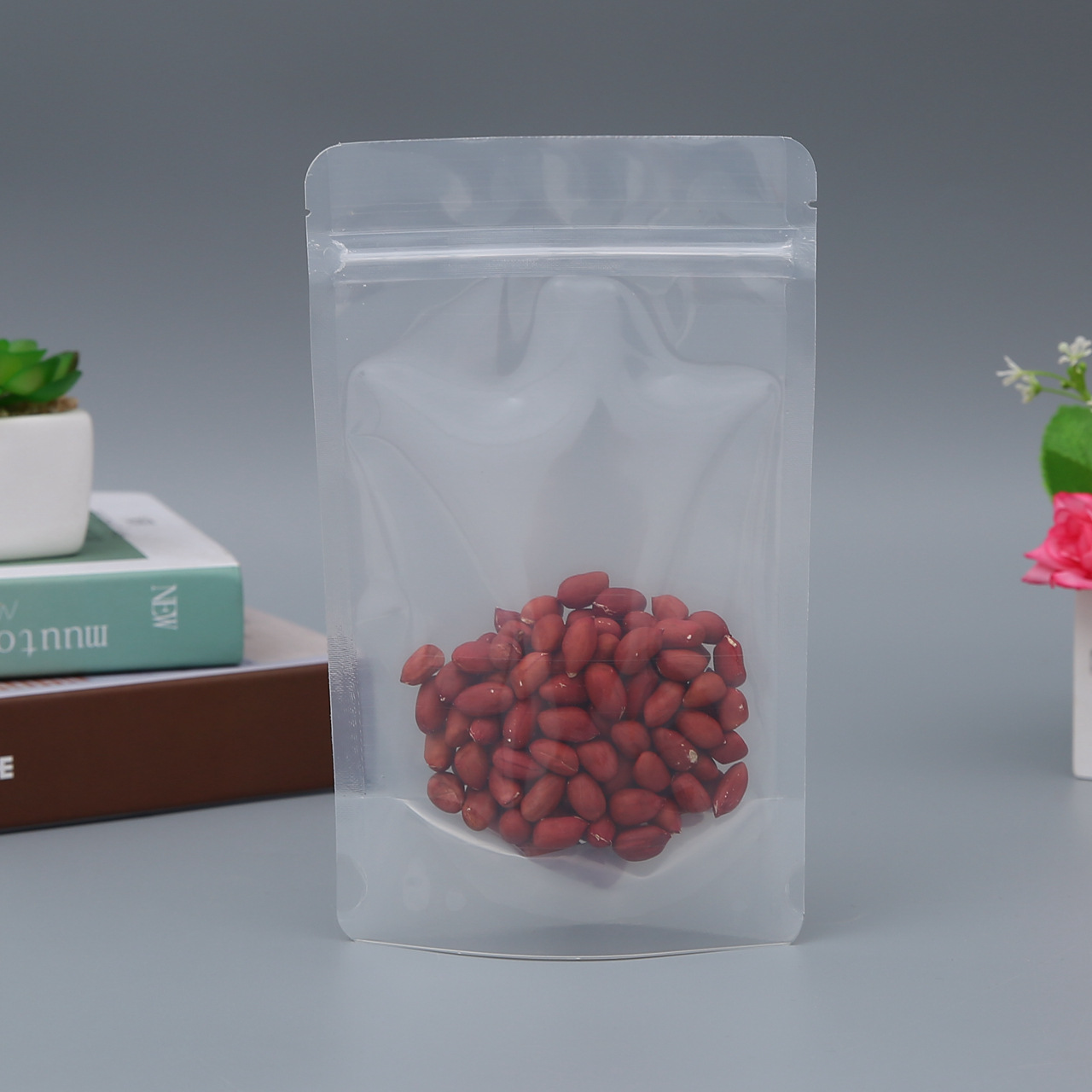 透明包装袋自立自封袋磨砂塑料袋糖果食品包装袋干果类密封袋