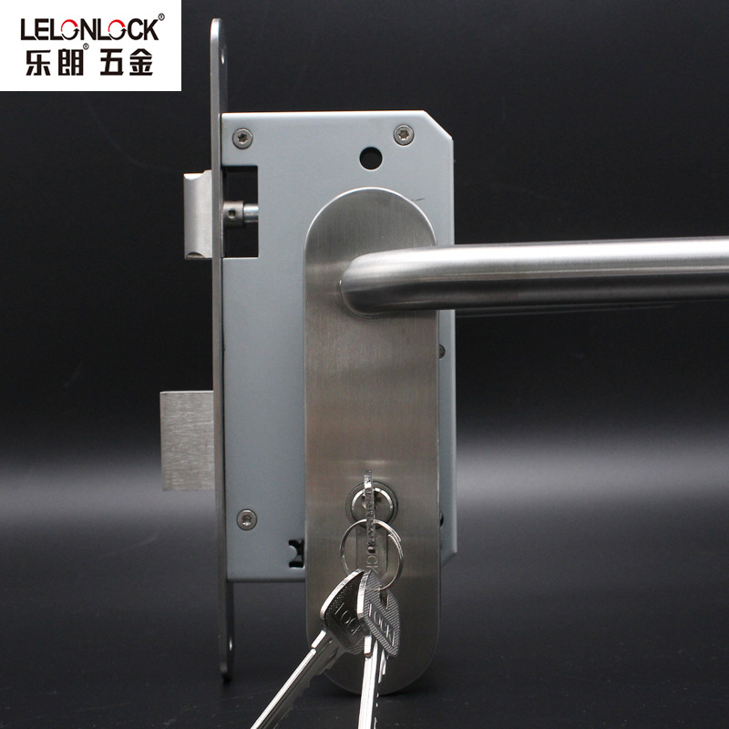 Cerradura de Acero Inoxidable 304 Resistente al Fuego, Venta Directa de Fábrica Lelang, Cerradura con Manija Estándar Europeo 5572, Cerradura de Doble Lengüeta para Puerta Interior