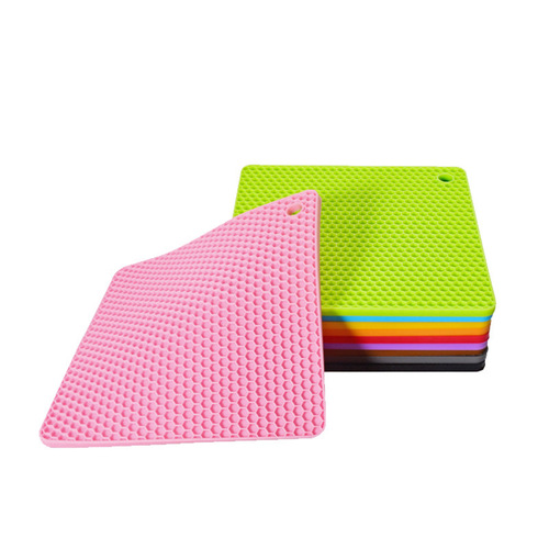 Square Honeycomb Silicone Placemat Household Mat Insulated Pot Mat Table Tray Clay Pot Mat