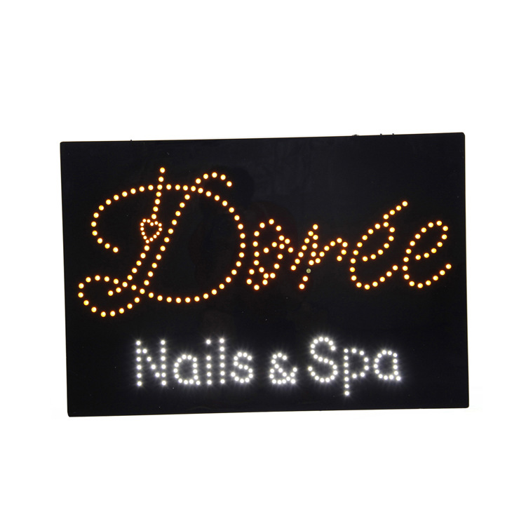 广东LED 广告电子招牌，NAILS spa 招牌，open sign（HSN0006)