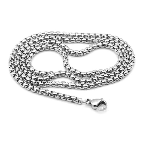 316 stainless steel keel chain square pearl chain diy handmade European and American jewelry accessories titanium steel chain wholesale