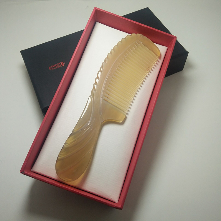天地盖小号黑色梳子礼品盒 新款15cm木梳包装盒 精品牛角梳硬盒