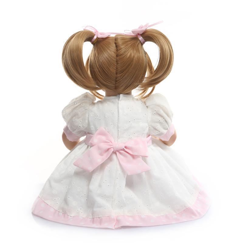 NPK nueva muñeca de silicona lindo juguete marioneta tendero recomendar mercancía ciudad tienda tesoro