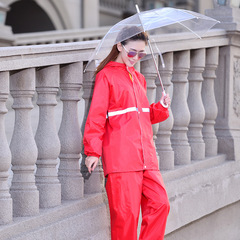 Outdoor raincoat and rain pants set for men and women, separate raincoat, waterproof double-layer motorcycle raincoat, adult reflective raincoat