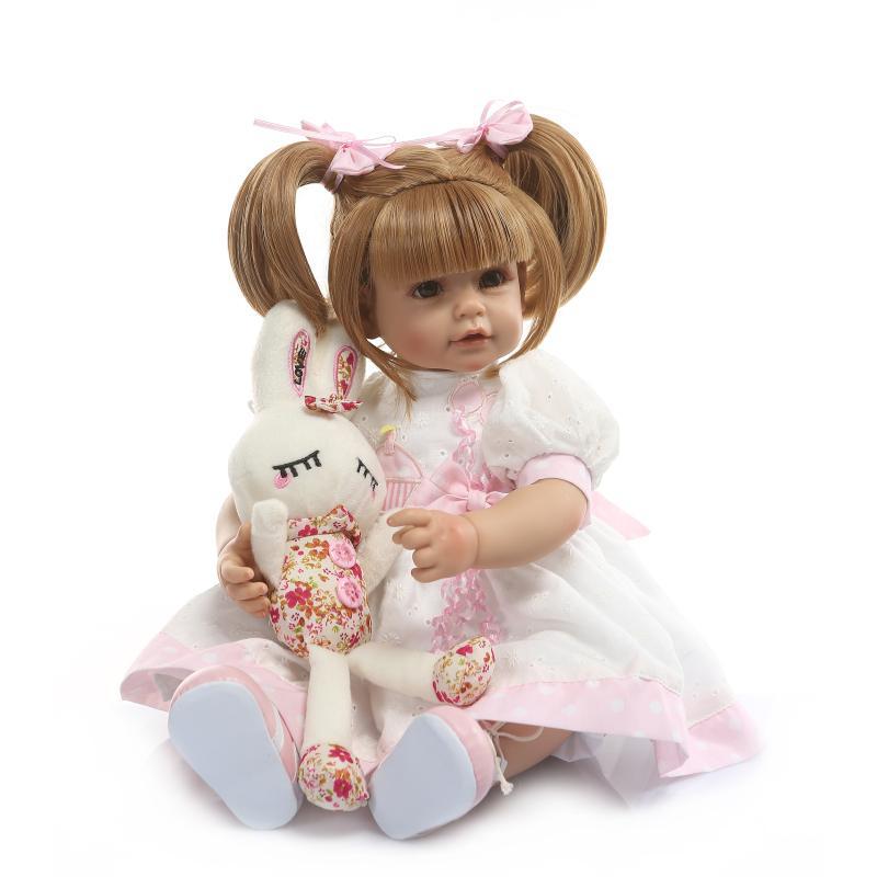 NPK nueva muñeca de silicona lindo juguete marioneta tendero recomendar mercancía ciudad tienda tesoro