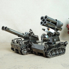 Tank model electroplating tank with wheels new metal crafts handmade by powerful manufacturer T003 6