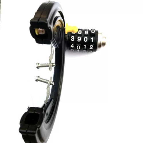 Bicycle black combination lock large lock horseshoe fixed crab claw lock bicycle combination lock cycling supplies