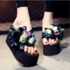 8 centimeters of human characters 3 color flowers big buds dark blue