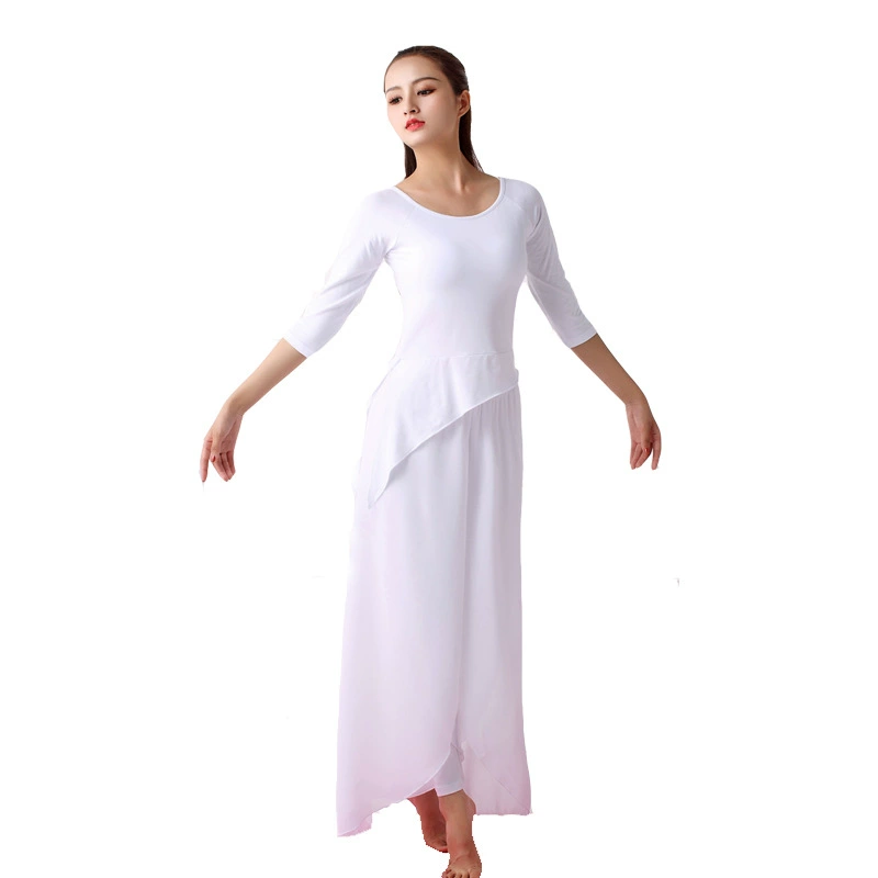 Белая шифоновая одежда для йоги, брюки, 2019