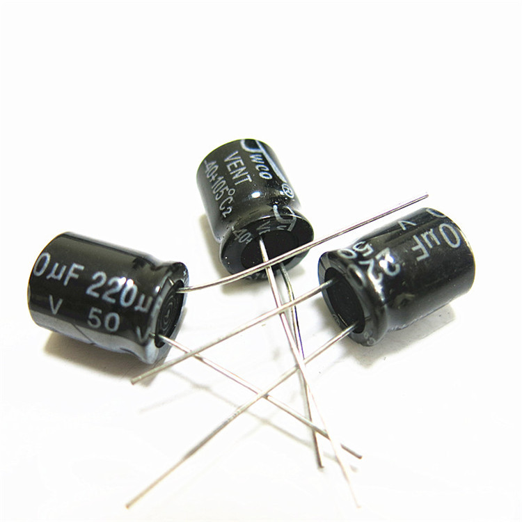 电解电容50V220UF 体积10*17 铝电解电容220uf 50V 电子元件配单