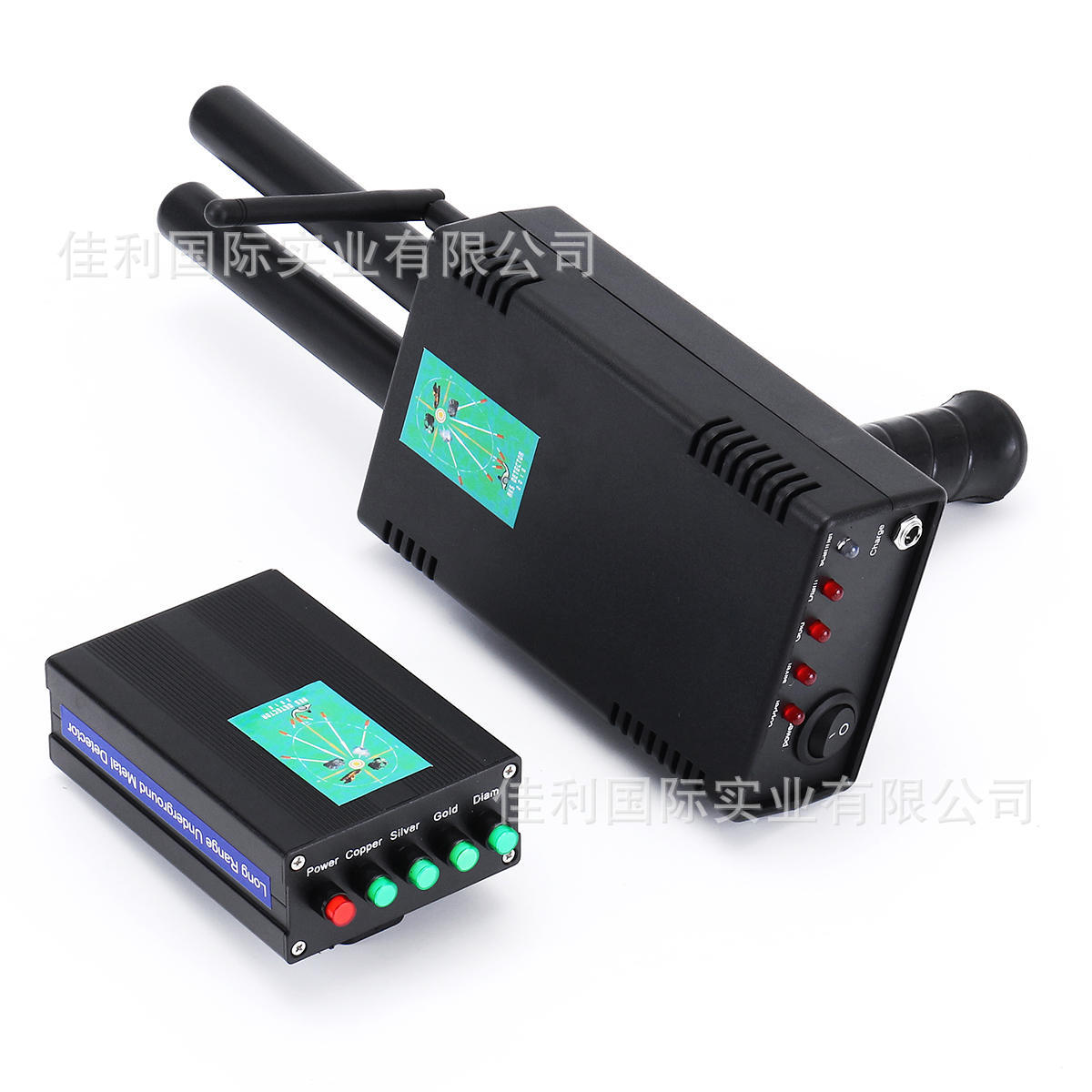 国外小巧黑色AKS Plus远程地下便携式金属探测器探宝仪器