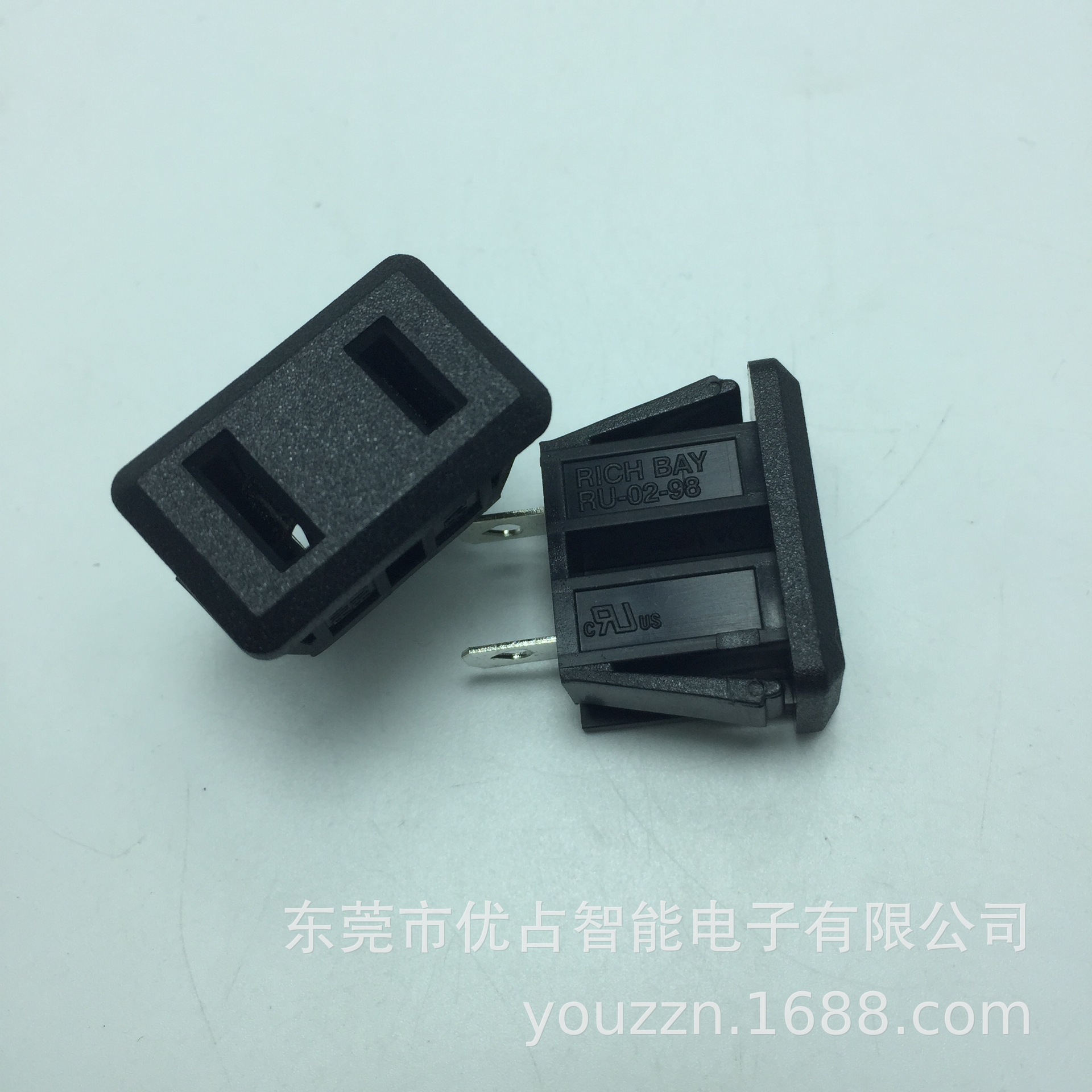 美规插座 美规两插 美规极性插座 RU-02-B98 RICH BAY 美国插座