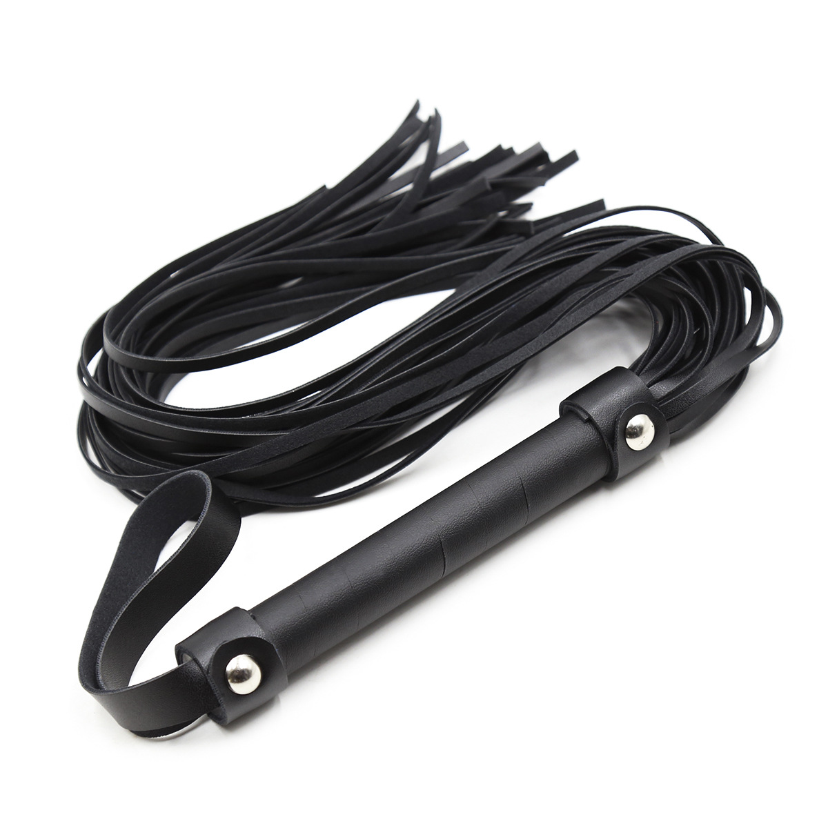 Juguetes sexuales para adultos, látigo de cuero, látigo de PU, látigo de cuero tejido a mano, látigo de caballo, látigo didáctico, accesorios para espectáculos image 1