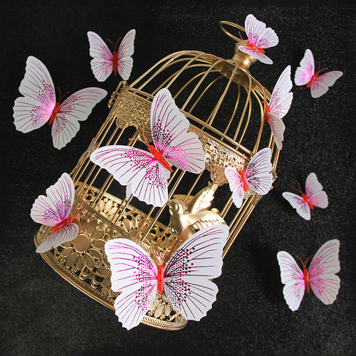 Ambilight single layer 12 PVC butterflies wedding party wall decoration magnetic stickers 3D butterfly wall stickers
