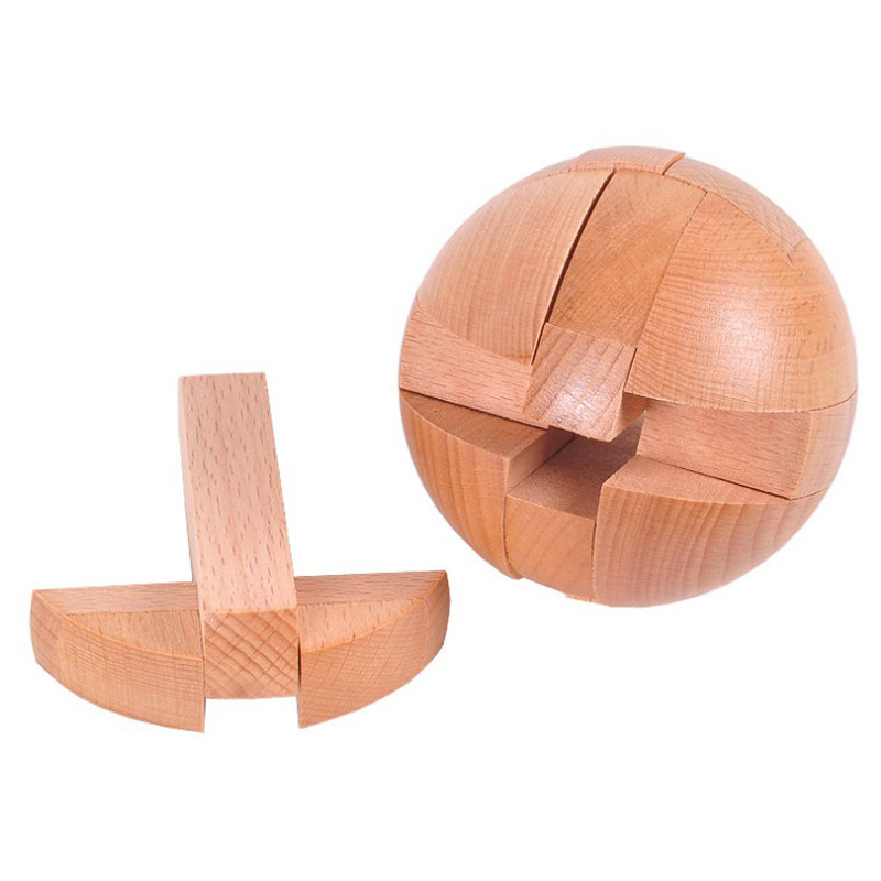 Cerradura de Kongming de juguete de madera para niños Cerradura de Kongming Cerradura de Luban Juego completo de embutir clásica de juguete de madera Cerradura de Kongming