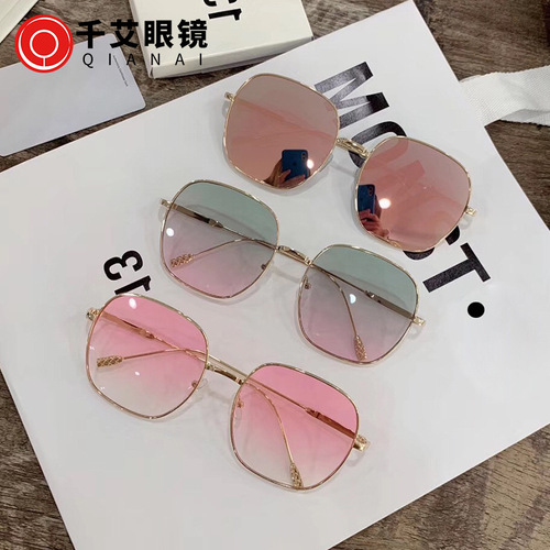 New G family sunglasses for women, retro color metal square frame glasses, trendy men's and women's fashion internet celebrity sunglasses manufacturer
