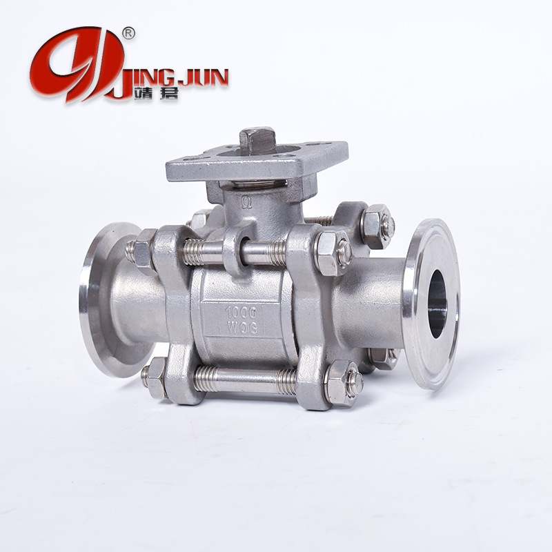 304不锈钢高平台快装压盖球阀卡盘卡箍式三片式卫生级工业厂家