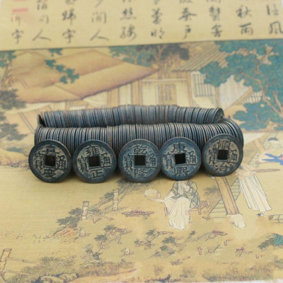 仿古古钱币铜钱包浆做旧五帝铜钱顺治乾隆雍正嘉庆康熙清代批发|ms