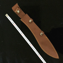 户外刀刀鞘长款棕色可挂腰长刀套皮革刀套厚实耐用刀鞘