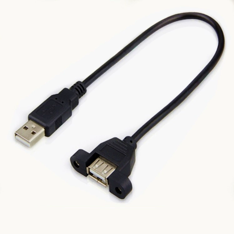 [USB-удлинитель с ушками может фиксироваться, USB 2.0 мужской–женский, отверстие для винта, USB-удлинитель с ушками]