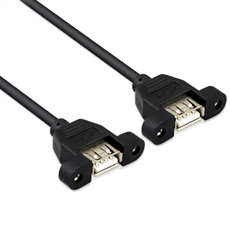 [USB-удлинитель с ушками может фиксироваться, USB 2.0 мужской–женский, отверстие для винта, USB-удлинитель с ушками]