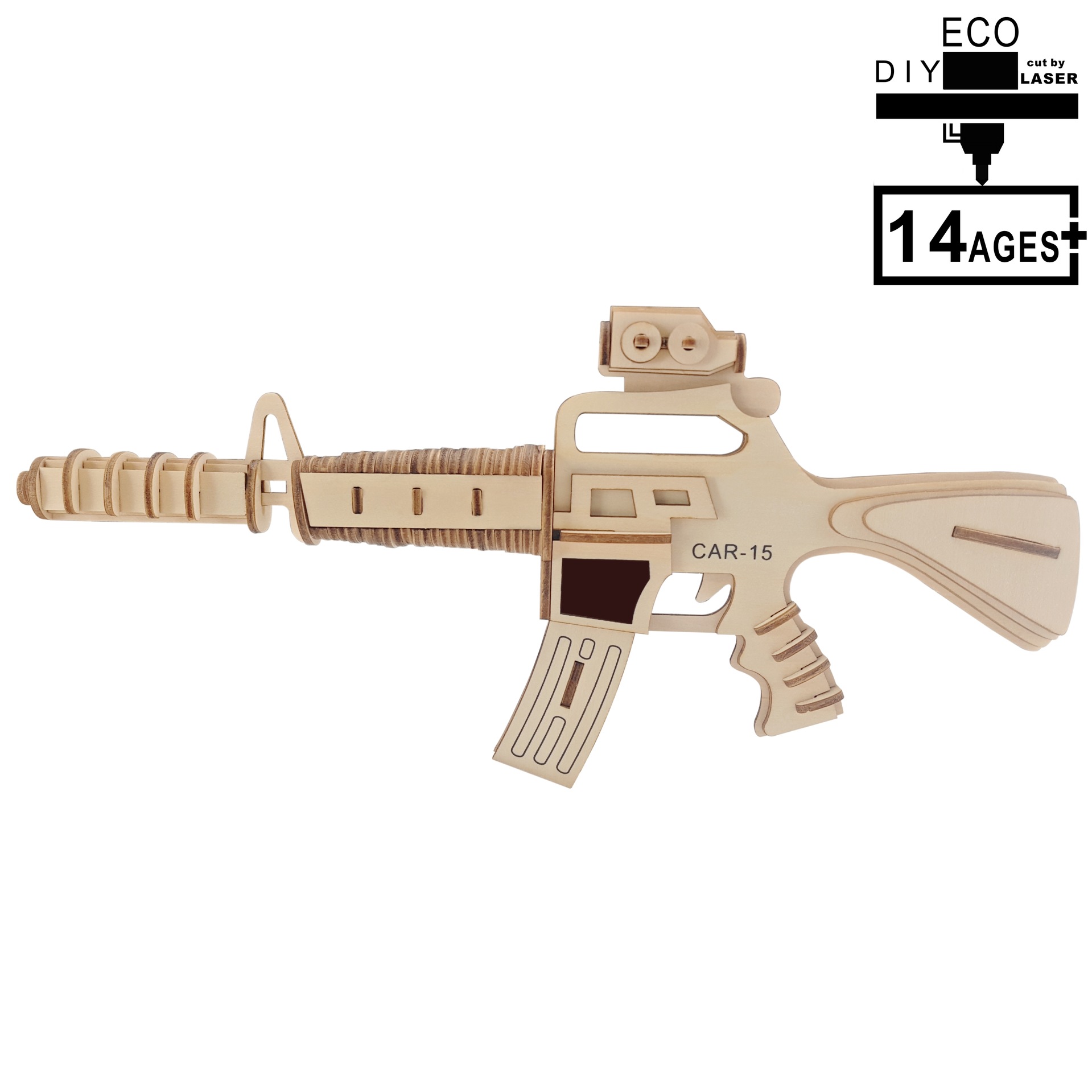 Xinlian fábrica directa transfronteriza revólver Niño de madera DIY modelo de simulación hecha a mano rompecabezas educativo juguete