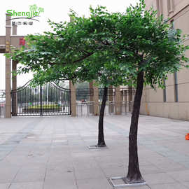 仿真榕树半边造型假树售楼部造景装饰过胶榕树叶仿真树厂家直销