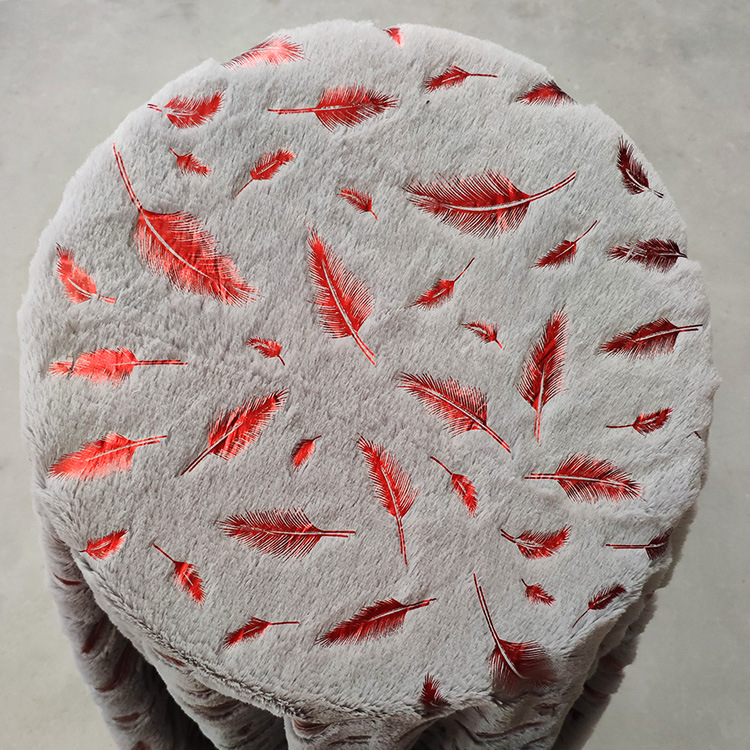 10mm毛高pv绒羽毛烫金 服装家纺面料毛绒针织面料批发