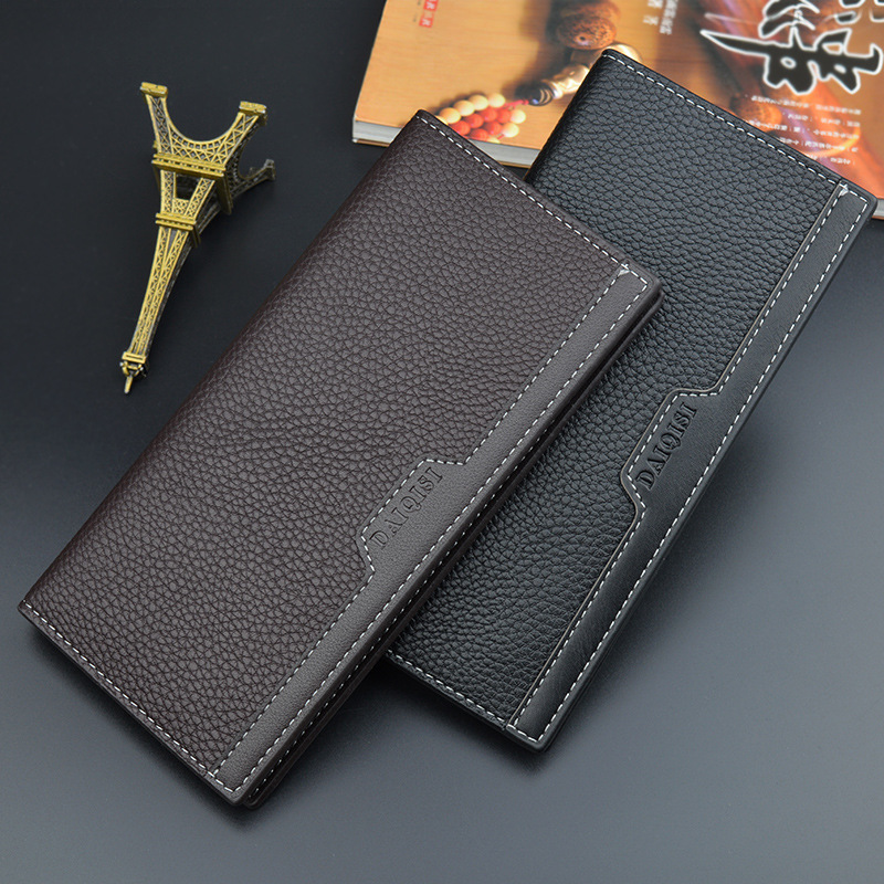 New Men's Wallet Men's Long Wallet Men's Multi-Card Large Capacity Fashionable Stitching Thin Soft Wallet Suit Bag New Men's Wallet Men's Long Wallet Men's Multi-Card Large Capacity Fashionable Stitching Thin Soft Wallet Suit Bag