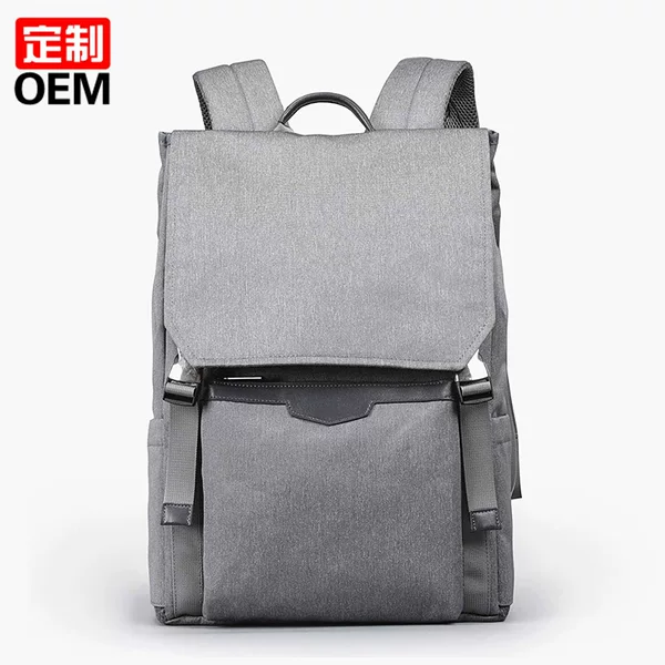 Factory Customized High-Density Waterproof Polyester Flip Backpack Student Laptop Backpack Anti-Theft Computer Bag