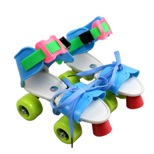 Wholesale children's double row four-wheel roller skates inline skates roller skating cross-border factory with protective equipment 
