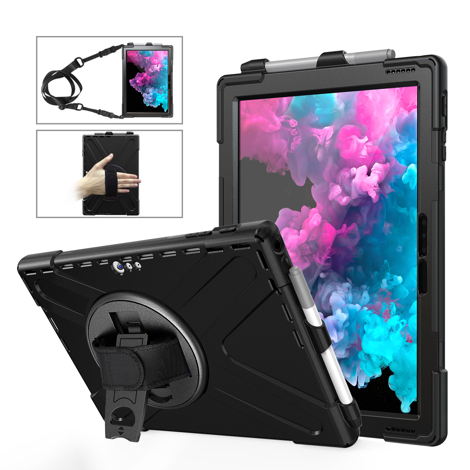 For SurfacePro4567 Pirate King pen slot protective case go4 bracket strap flat anti-fall case X